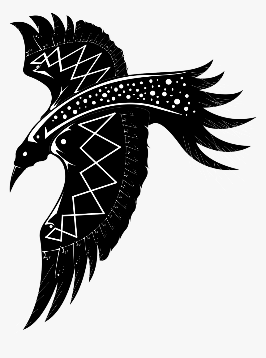 Raven Png Vector - Tattoo Raven, Transparent Png, Free Download