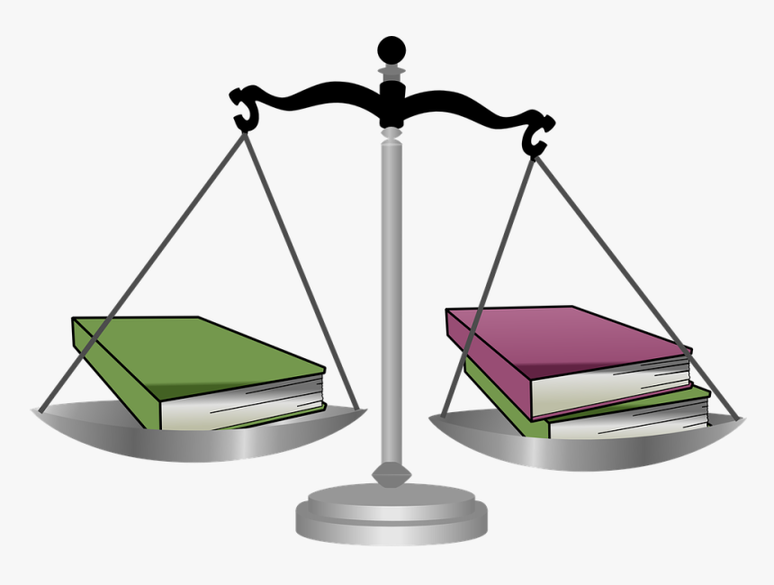 Scale, Weigh, Judge, Books, Equial, Balance, Justice - Native And Non Native Speakers, HD Png Download, Free Download