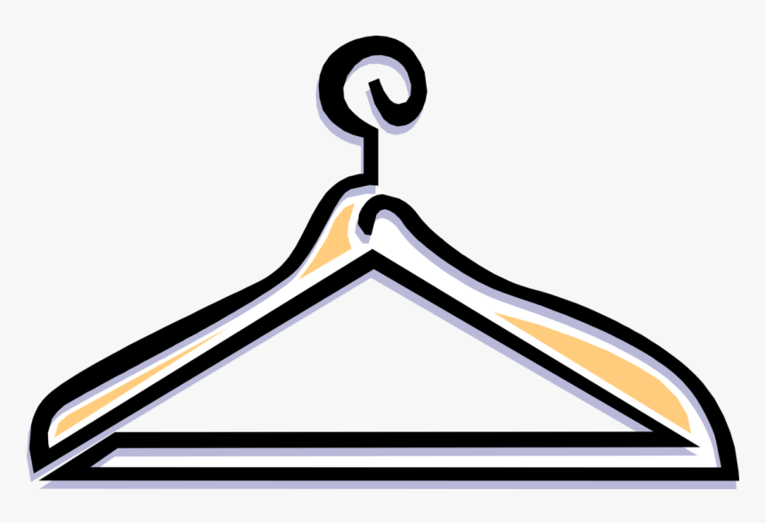 Vector Illustration Of Clothes Hanger Or Coat Hanger Transparent ...