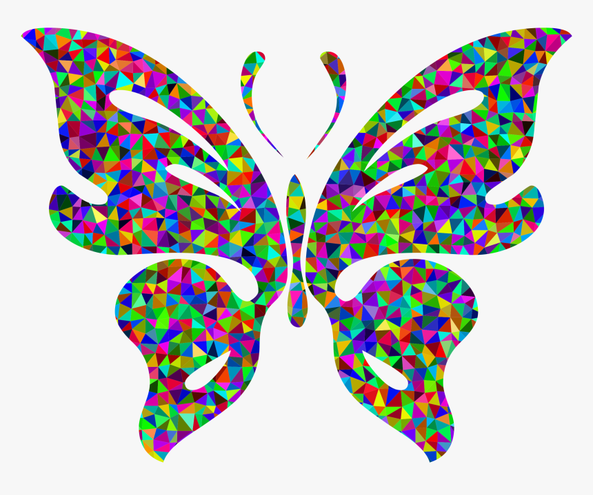 Prismatic Low Poly Butterfly Clip Arts - Mr Bungle California Butterfly, HD Png Download, Free Download
