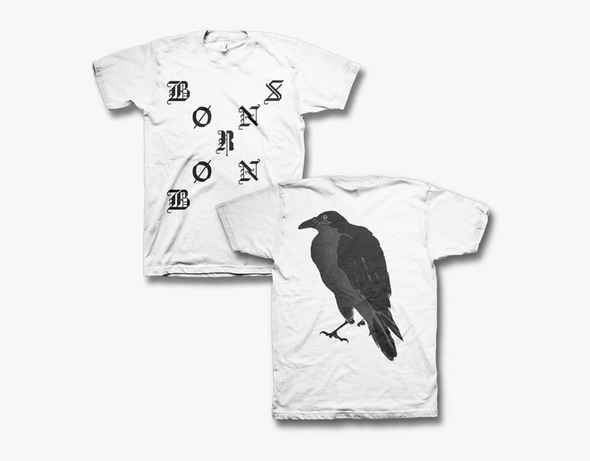 Crow T-shirt - Crow Resting On Wood Trunk, HD Png Download, Free Download