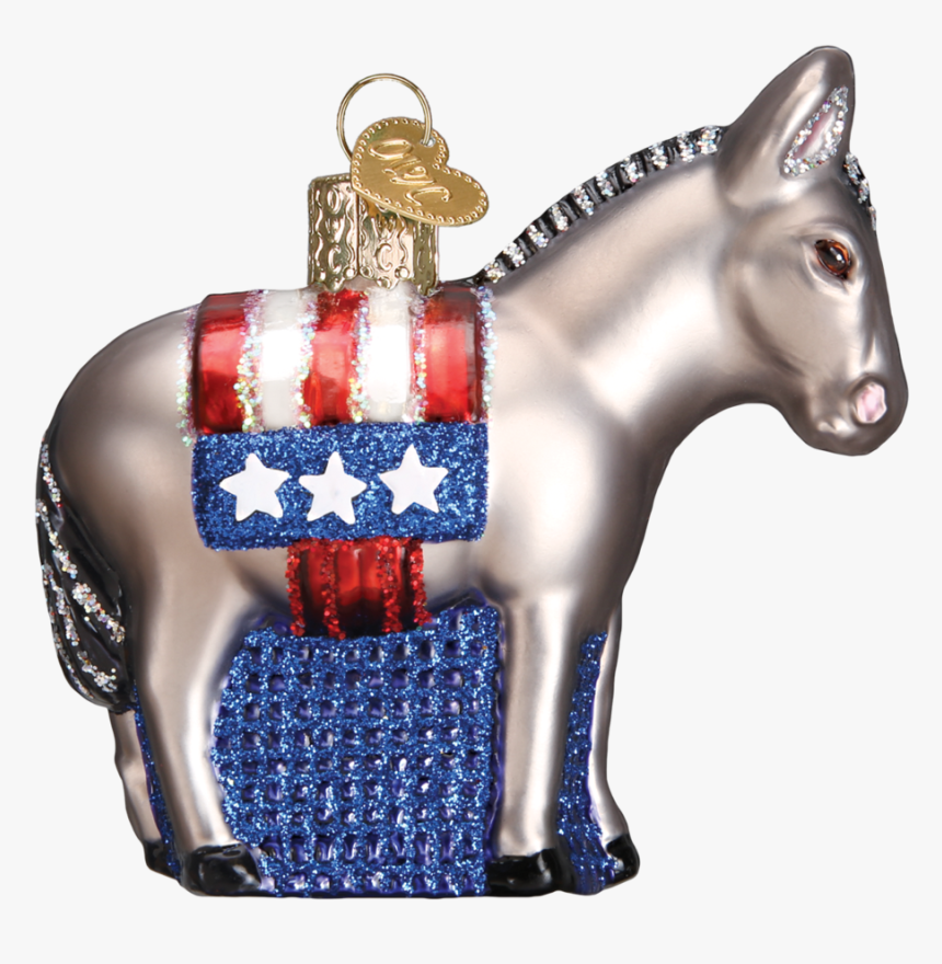 Democratic Donkey- Old World Christmas Blown Glass - Old World Christmas, HD Png Download, Free Download
