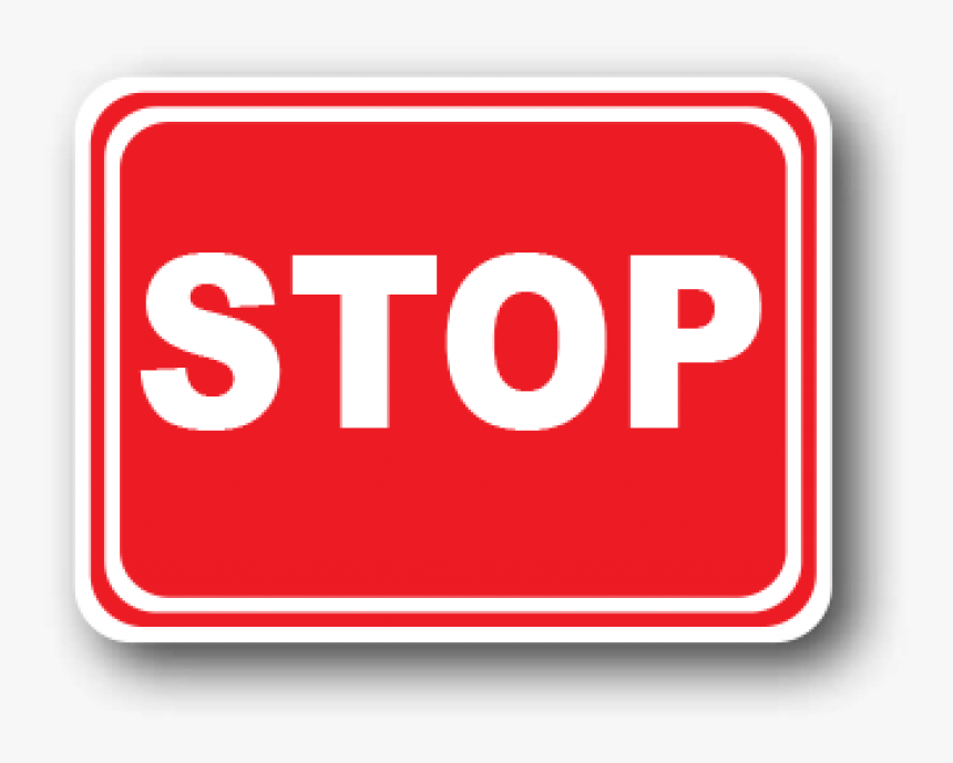 Durastripe Red Stop Rectangular Floor Safety Sign - Rectangular Stop Icon Png, Transparent Png, Free Download