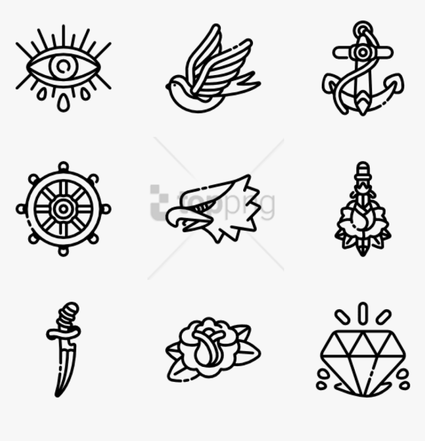 Old School Png - Old School Tattoo Icon, Transparent Png, Free Download
