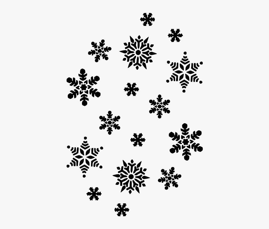 Clipart - Snow Falling Clipart Black And White, HD Png Download, Free Download