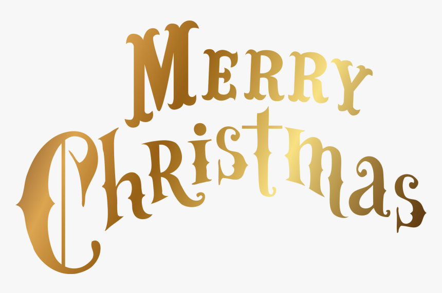 Gold Merry Christmas Text - Merry Christmas Gold Png, Transparent Png, Free Download