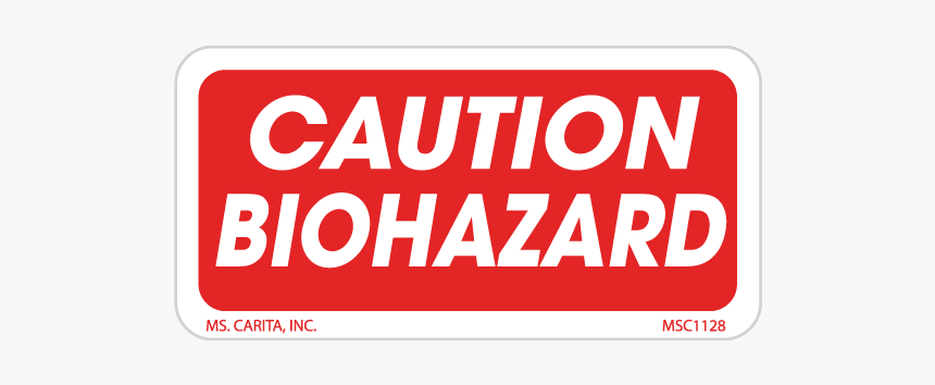 Caution Biohazard Labels - Sign, HD Png Download, Free Download