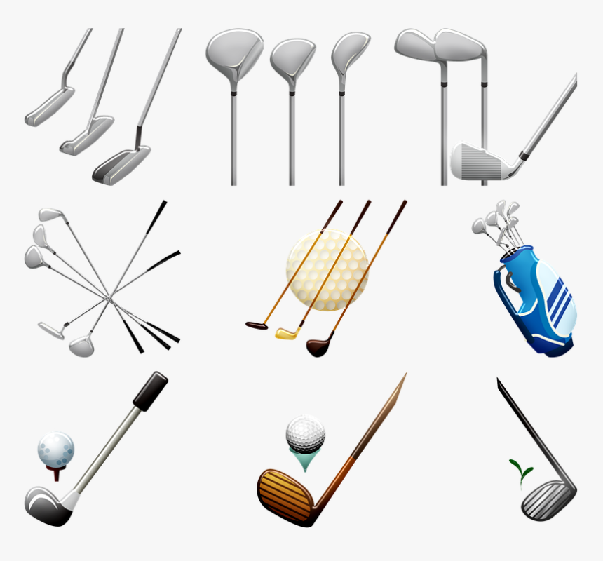 Golf Clubs Ball Irons Wood Club Golfer Sport ゴルフ クラブ イラスト フリー 素材 Ai Hd Png Download Kindpng