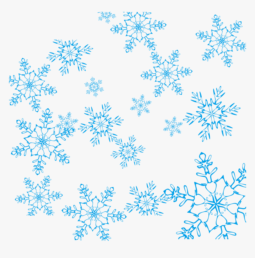 Snowflake Blue - Transparent Snowflakes Vector Png, Png Download, Free Download