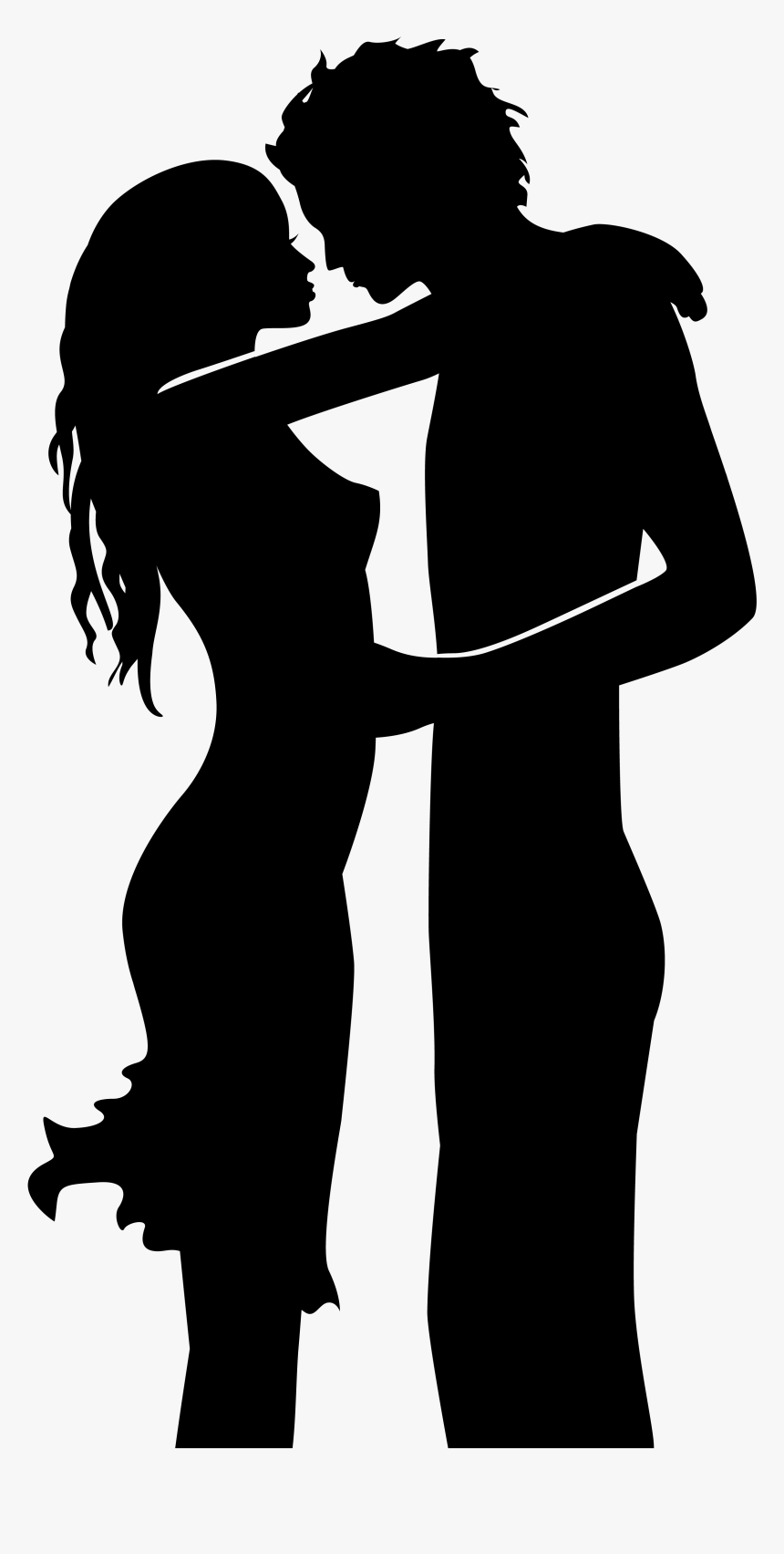 Valentine Man And Woman Silhouettes Png Picture - Silhouette Man And Woman Png, Transparent Png, Free Download