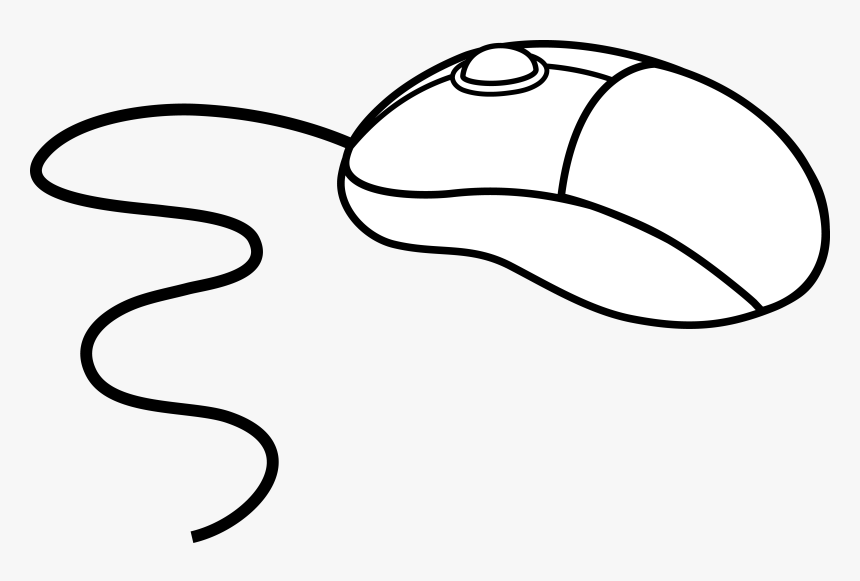 Black Computer Mouse Clip Art - Computer Mouse Coloring Page, HD Png Download, Free Download