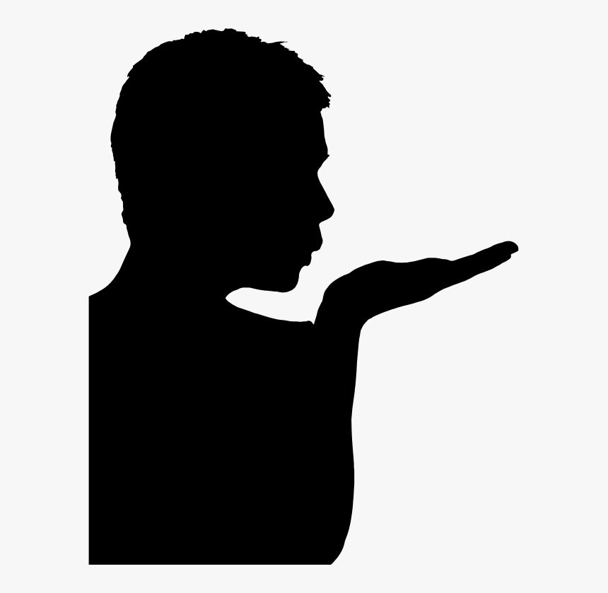 Man Blowing Kiss Silhouette, HD Png Download, Free Download