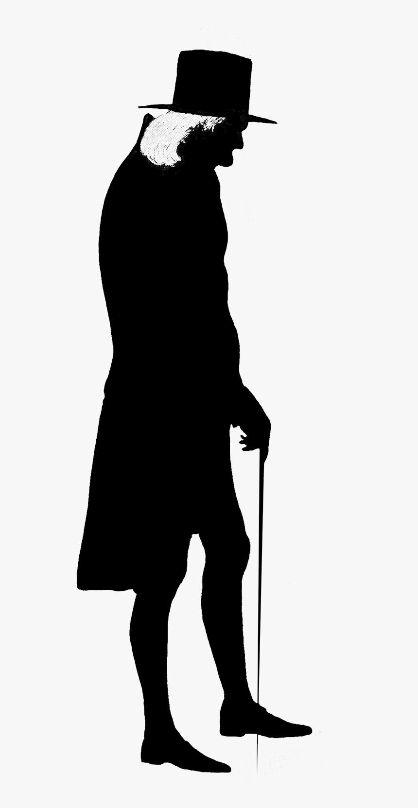 Silhouette Man Old - Silhouette Old Man Png, Transparent Png, Free Download