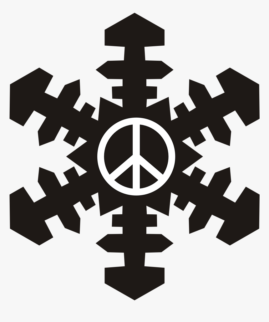 Snowflakes Clipart Simple - Snowflake Clip Art Black, HD Png Download, Free Download