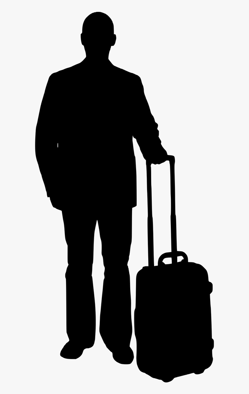 Vacation, Silhouette, Man, Bag, Isolated - Silhouette People With Suitcase, HD Png Download, Free Download