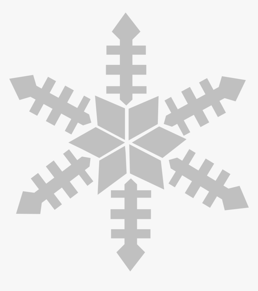 Snowflake Clip Art Download - Gray Snowflake Clipart, HD Png Download, Free Download