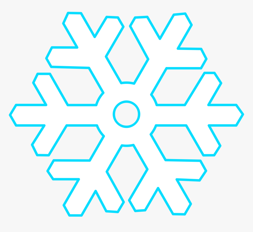 Snow Flake Outline - Snowflake Clip Art, HD Png Download, Free Download