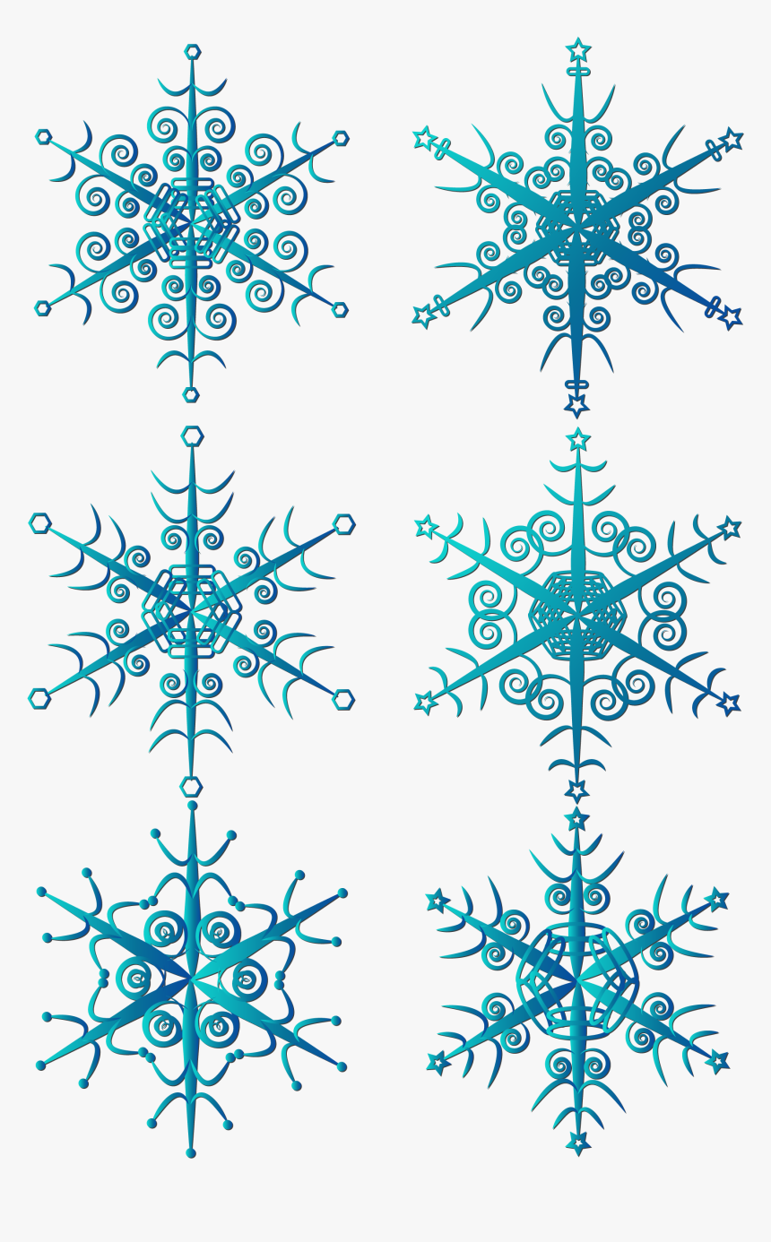 Snowflake Decoration Blue Simple Element Png And Vector - Snowflake, Transparent Png, Free Download