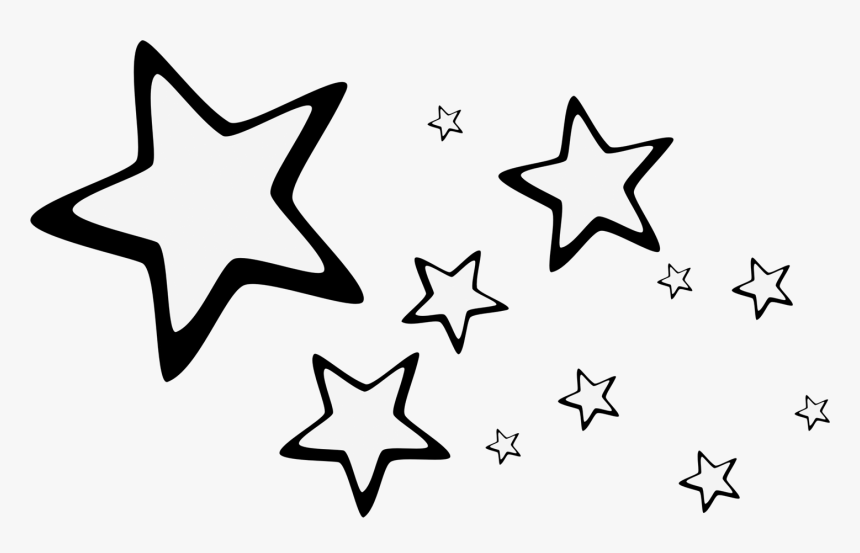 Star Blue Desktop Wallpaper Drawing White - Stars Drawing, HD Png Download, Free Download