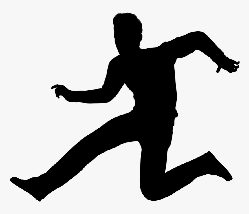 Male Silhouette Png -silhouette, Man, Casual, Male, - Guy Jumping Png, Transparent Png, Free Download