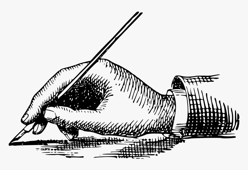 How To Hold A Pen Clip Arts - Writing Art, HD Png Download, Free Download