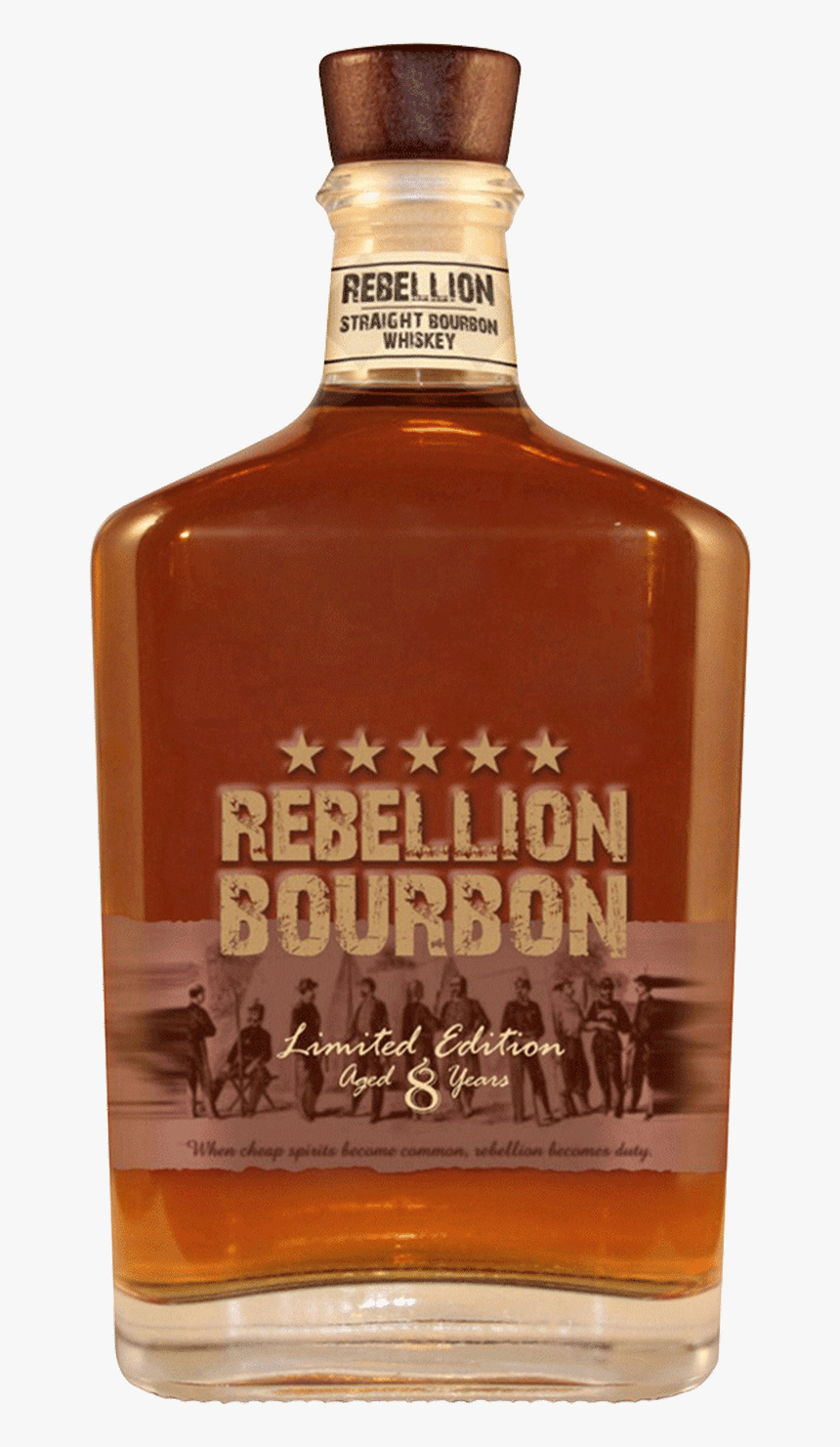 Rebellion 8yr Bourbon 750ml - Whiskey Rebellion Bottle, HD Png Download, Free Download