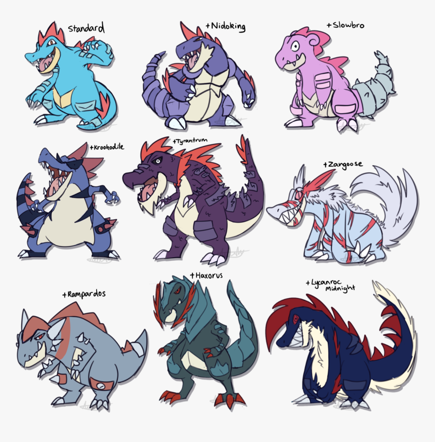 Variants Are Just So Fun To Draw Y"know This Time I - Nidoking Feraligatr, HD Png Download, Free Download