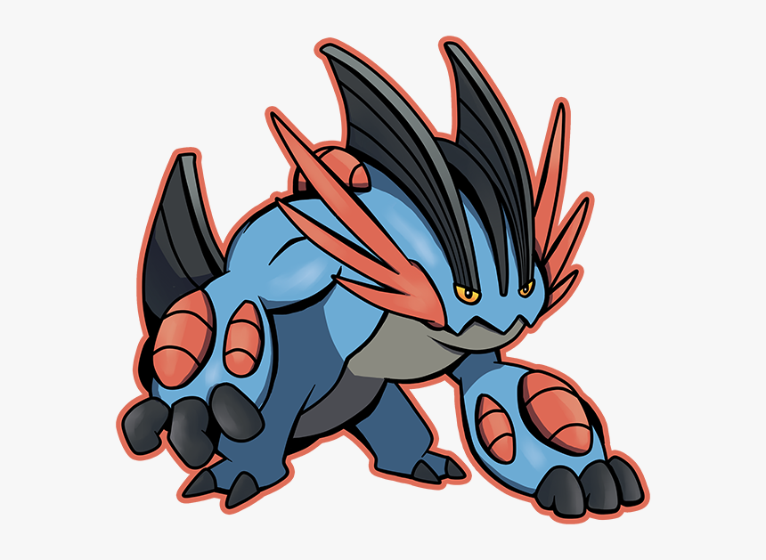 Mega Swampert By Kaizerin - Imagenes De Pokemon Mega Swampert, HD Png Download, Free Download