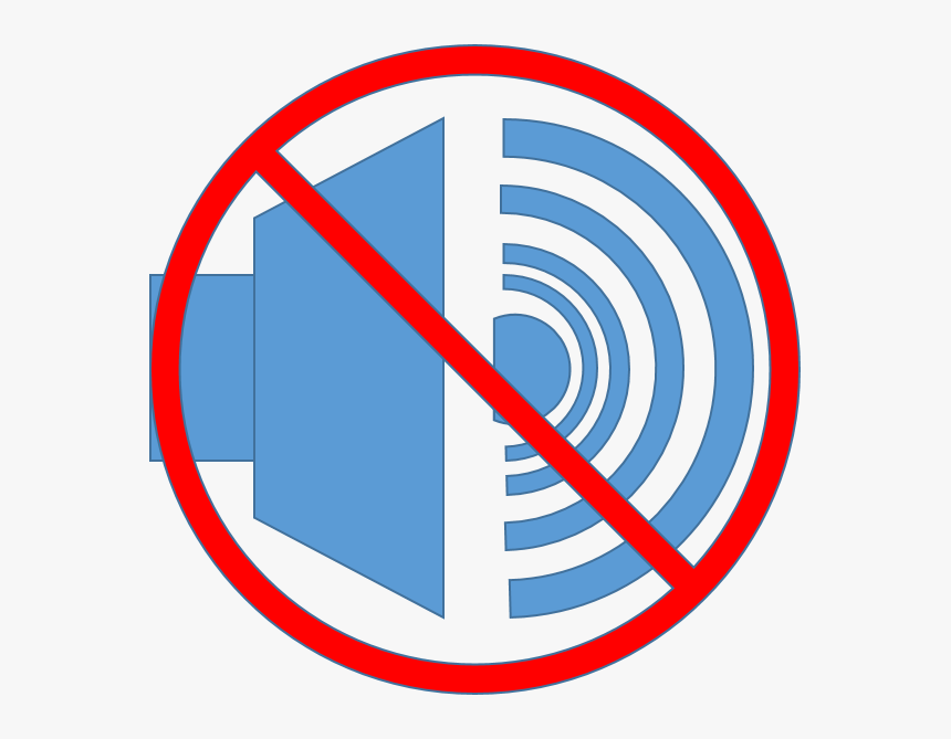 Speaker With Sound Bars And A No Symbol Across It - Circle, HD Png Download, Free Download