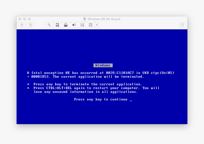 Blue Screen - Windows 95 Blue Screens Of Death, HD Png Download, Free Download