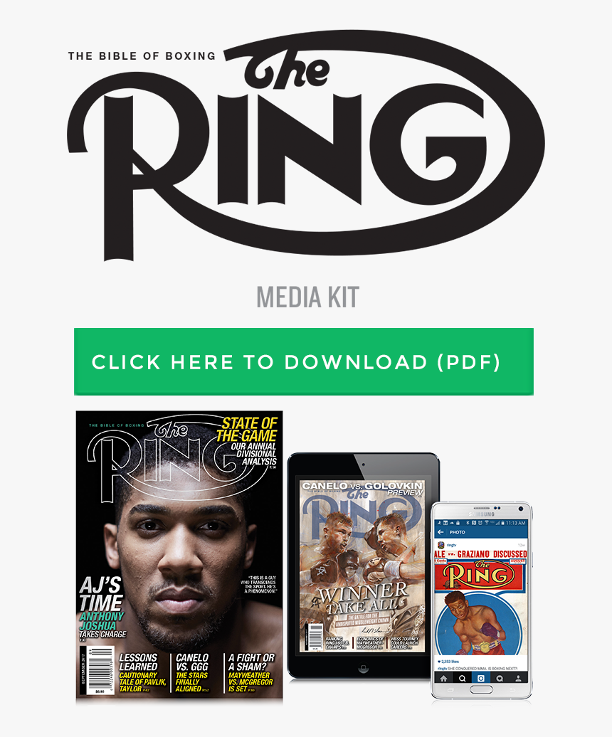 Transparent Canelo Png - Ring Magazine, Png Download, Free Download
