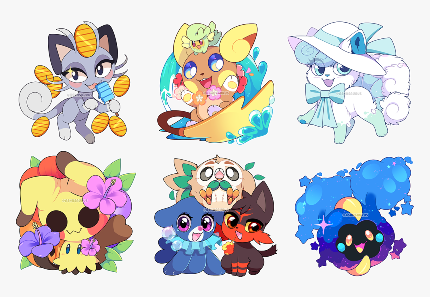 Summer Alola Stickers - Summer Pokemon, HD Png Download, Free Download