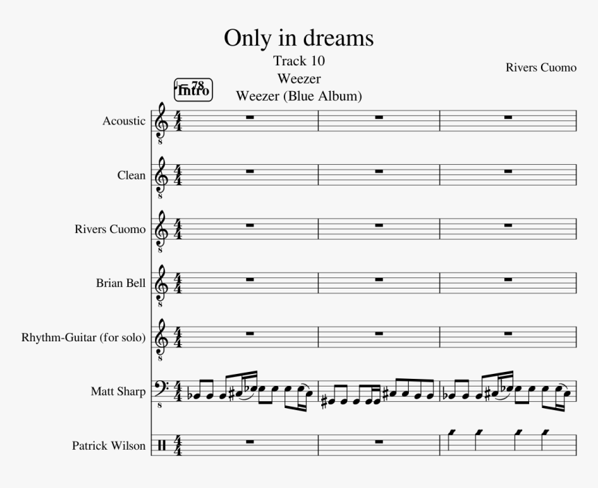 Transparent Weezer Png - Sheet Music, Png Download, Free Download