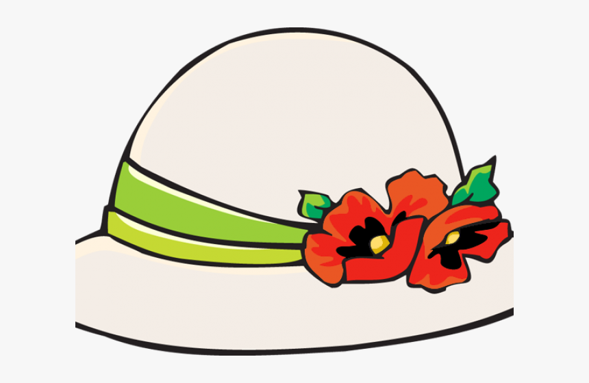 Hat With A Flower Cartoon, HD Png Download, Free Download