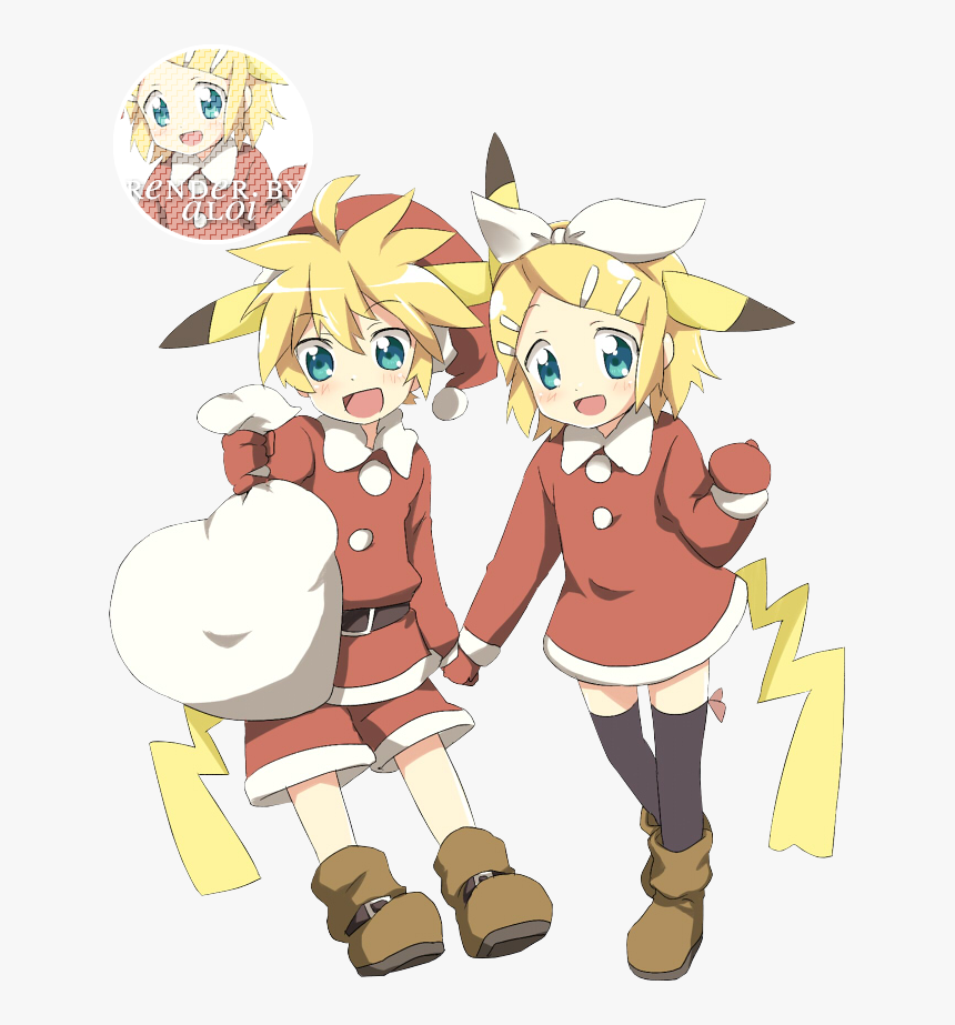 Image Id - - Christmas Rin And Len, HD Png Download, Free Download