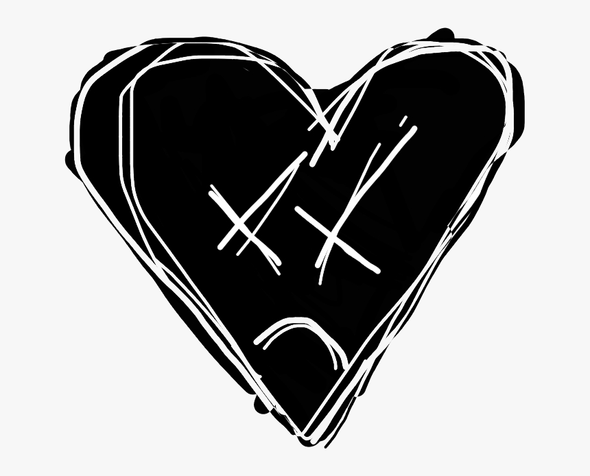 Emo Png - Black Broken Heart Png, Transparent Png, Free Download