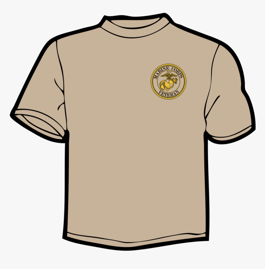 Usmc Veteran - Line Drawing Of T Shirt, HD Png Download, Free Download