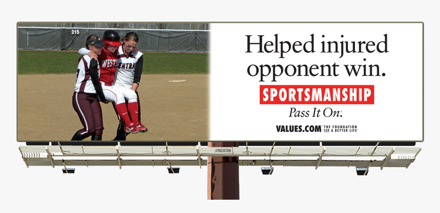 See The Sportsmanship Billboard Of A Team That Helped - Times Square, HD Png Download, Free Download