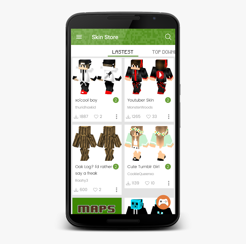Skin Store For Minecraft Pe The App Store - Smartphone, HD Png Download, Free Download