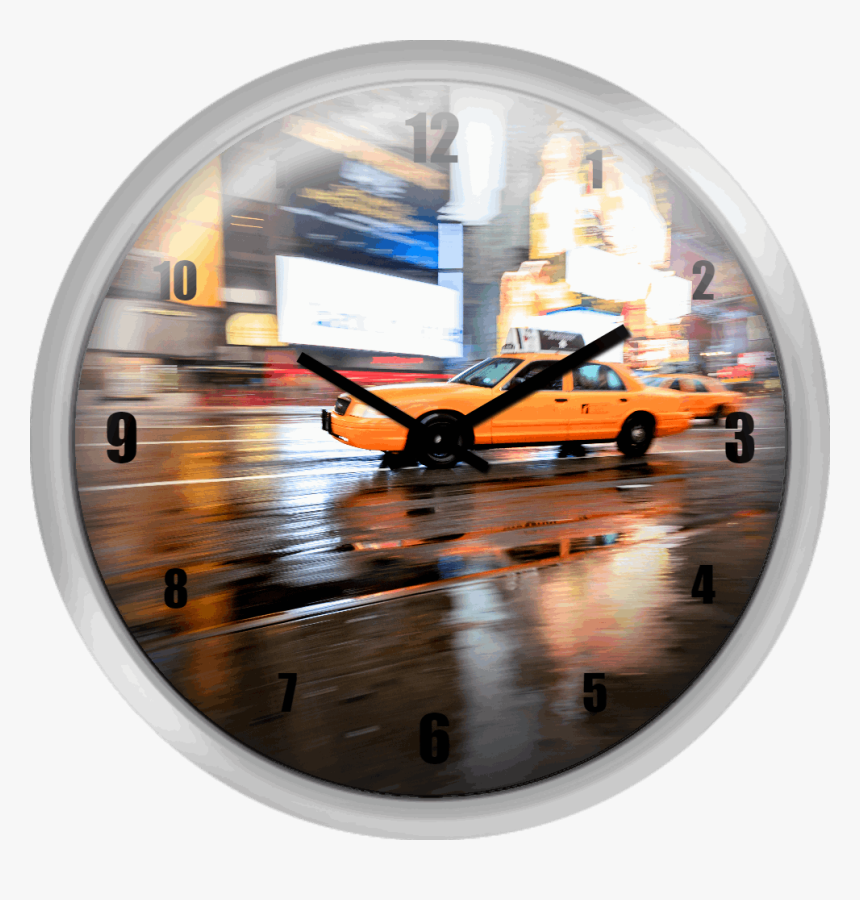 Yellow Cab And Reflections Times Square New York - Ford Mustang Mach 1, HD Png Download, Free Download