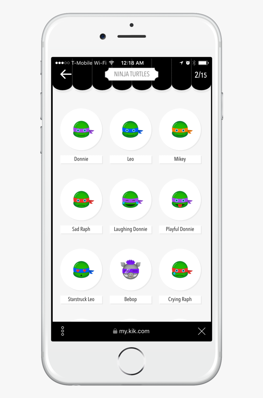 Kik Emoji Ninja Turtles, HD Png Download, Free Download