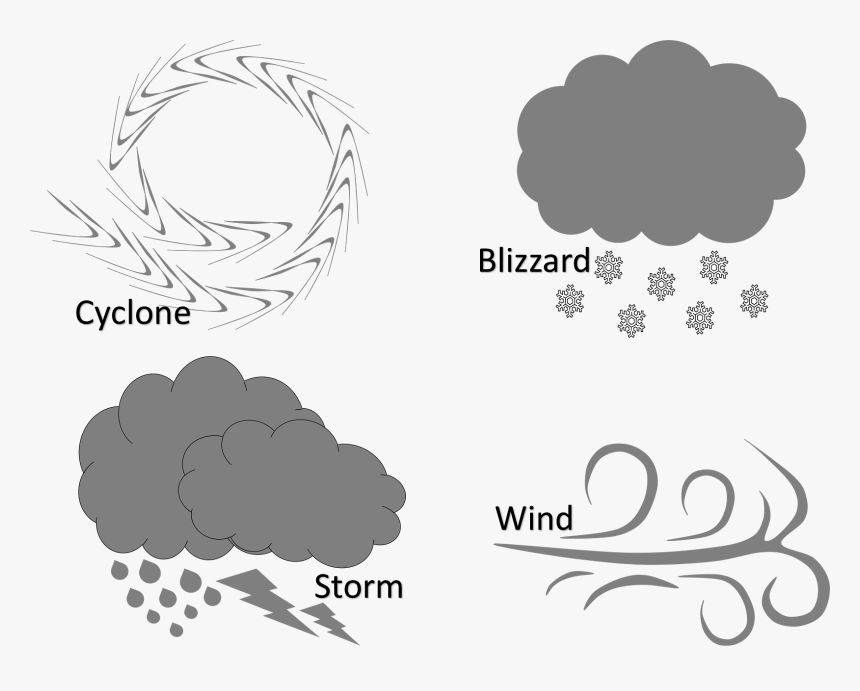 Cyclone Cliparts - Draw A Natural Disaster, HD Png Download, Free Download