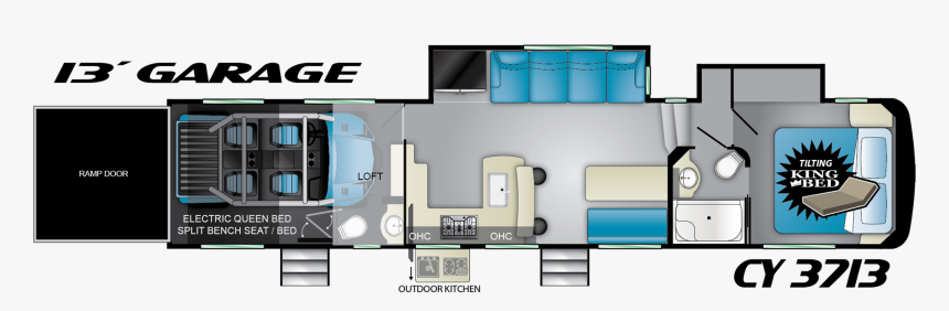 Toy Hauler Floor Plans 2020, HD Png Download, Free Download