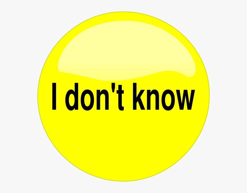 Don T Know Button Svg Clip Arts - Circle, HD Png Download, Free Download