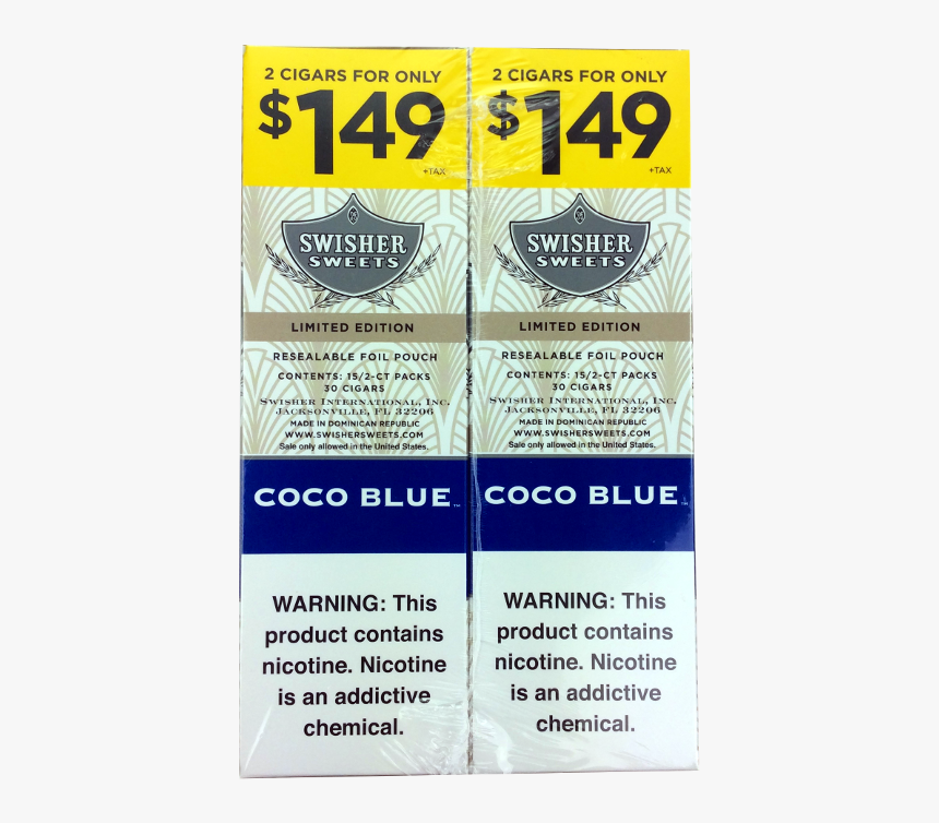 Swisher Sweets Coco Blue 2/$1 - Cosmetics, HD Png Download, Free Download