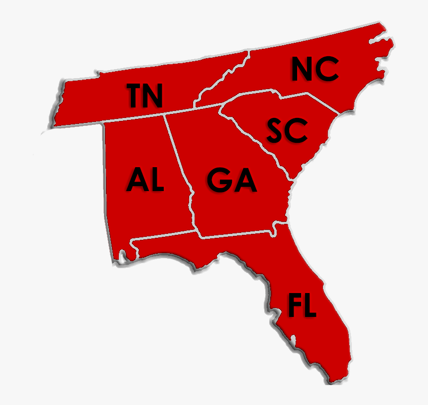 Audit Charlotte Insignia North Union Of University - Ga Tn Al Sc Nc Fl Map, HD Png Download, Free Download