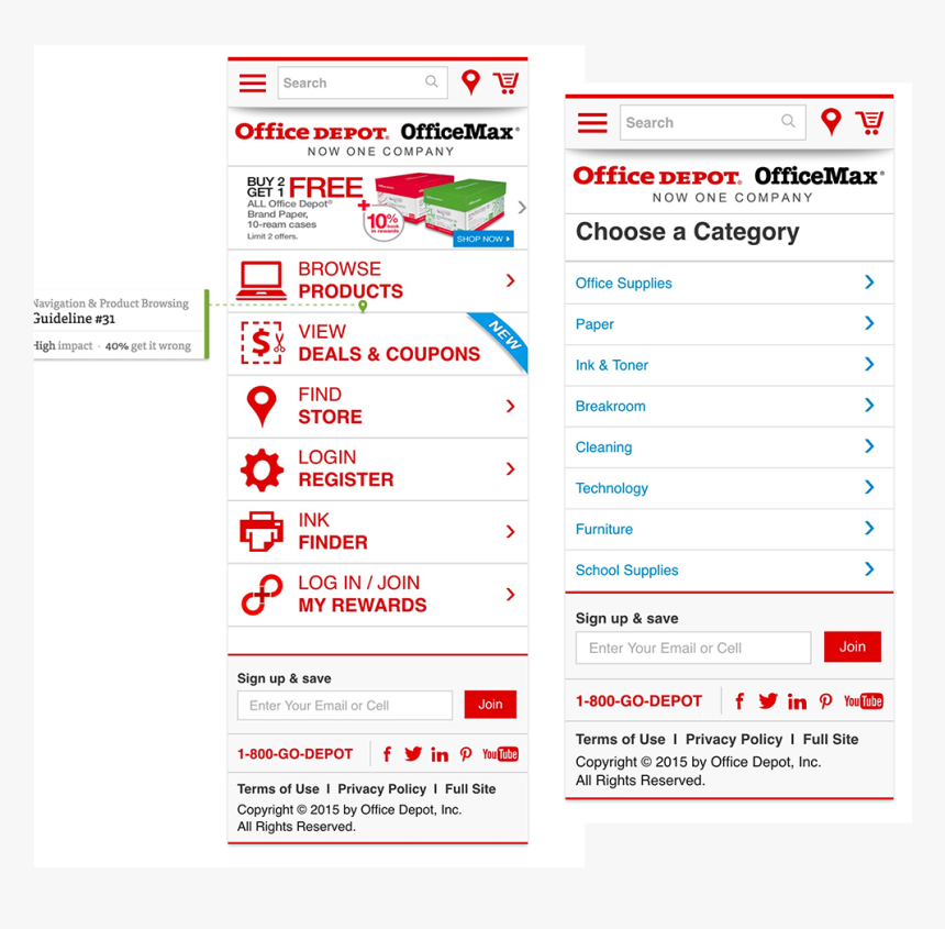 Office Depot Mobile App - Office Depot, HD Png Download, Free Download