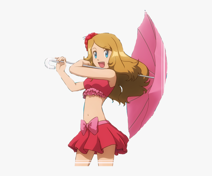 #pokémon #pokemon #serena #yuvonne #serenayuvonne #pink - Ash Y Serena Hd, HD Png Download, Free Download