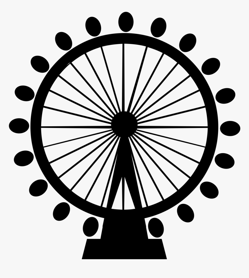 Transparent Ferris Wheel Clipart - Transparent Ferris Wheel Silhouette, HD Png Download, Free Download