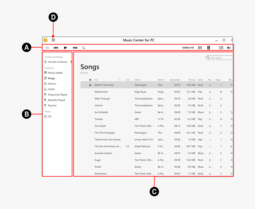 Music Center For Pc 日本 語 表示, HD Png Download, Free Download